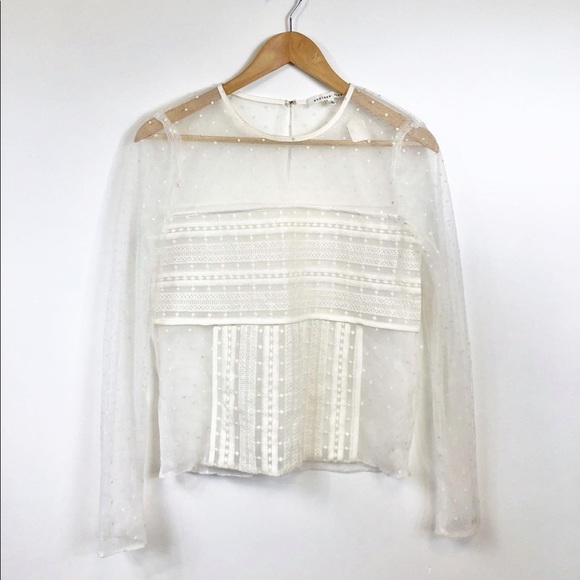 Rose And Rose CAPRI Gold And White Long Sleeved Embroidered Top main image 0